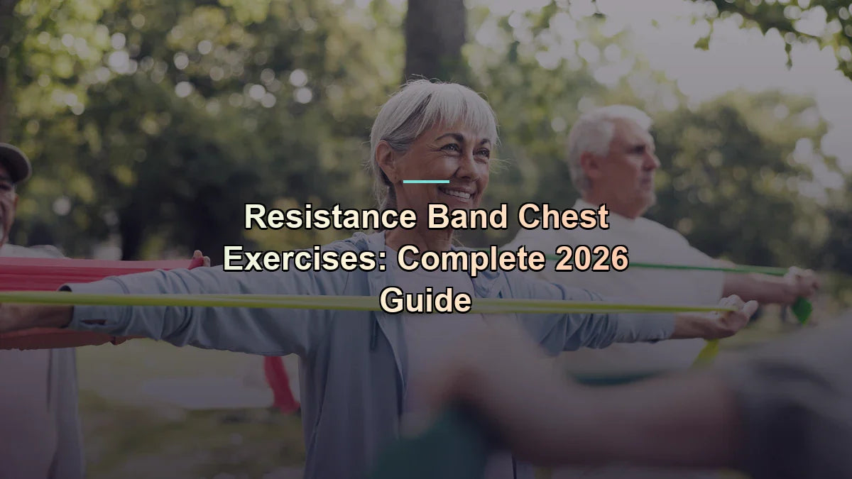 Outdoor class doing resistance band stretches under sunlit trees — resistance band chest exercises — Flexa.fit's practical 2026 guide