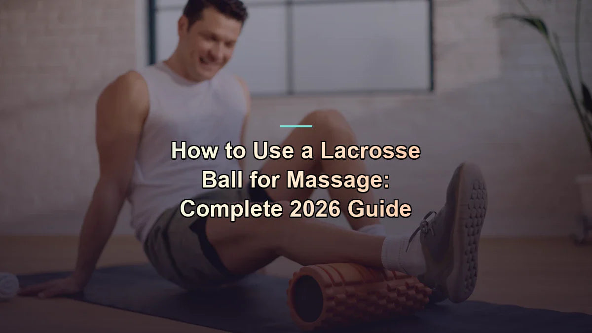 Man rolling out his calf on an orange foam roller after training — how to use lacrosse ball for massage — Flexa.fit's UK 2026 walkthrough