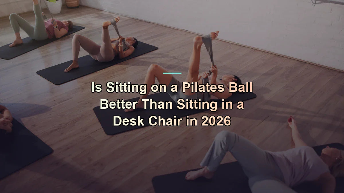 Pilates reformer students using long stretch bands during class — is sitting on a pilates ball better than sitting in a desk chair — Flexa.fit's expert 2026 explainer