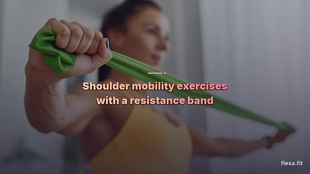 Shoulder mobility exercises with a resistance band
