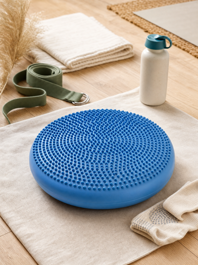 The Core & Balance Kit (Wobble Cushion, Sliders & Band) component: balance wobble cushion